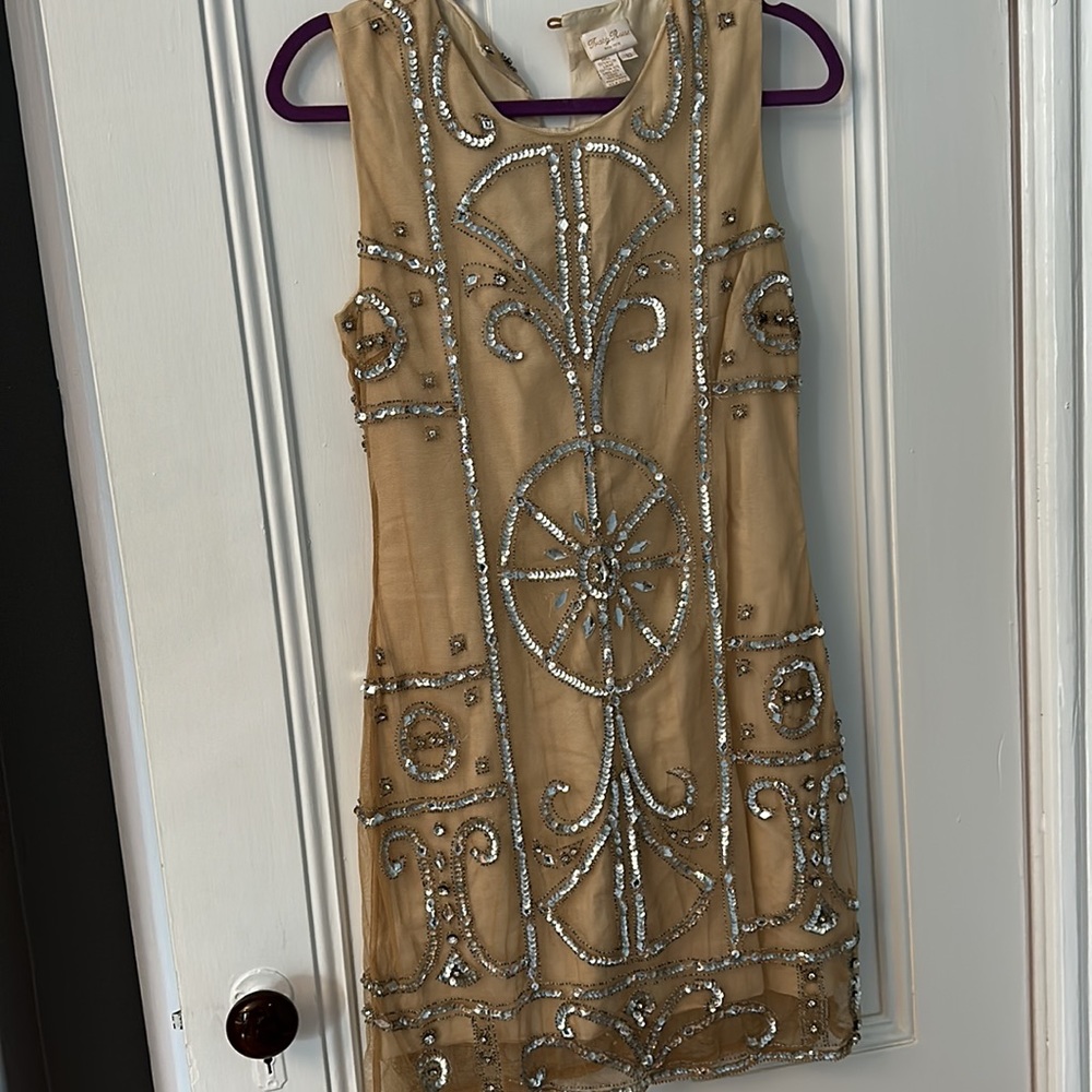 Beaded Tracy Reese sleeveless mini dress - size 10